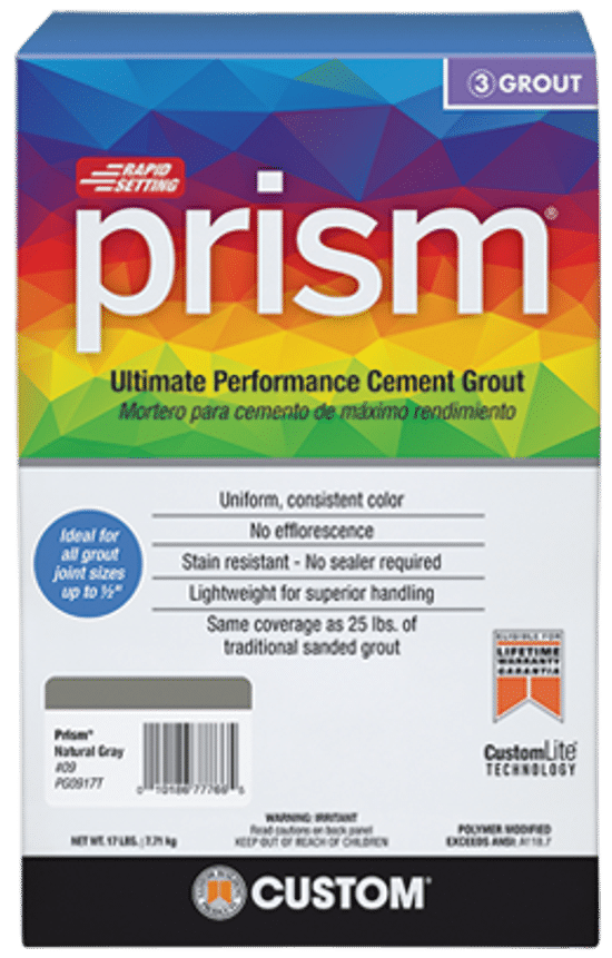 Sanded Grout Prism Color Consistent #145 Light Smoke 17 lb