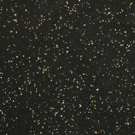 Rubber Tiles Recoil Interlock #377 Hunter Green Ivory 20% Chips 34-1/4" x 34-1/4" - 10 mm