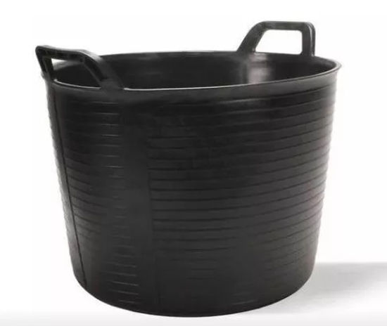 Round Bucket Flextub no.3 Polyethylene Black 40 L