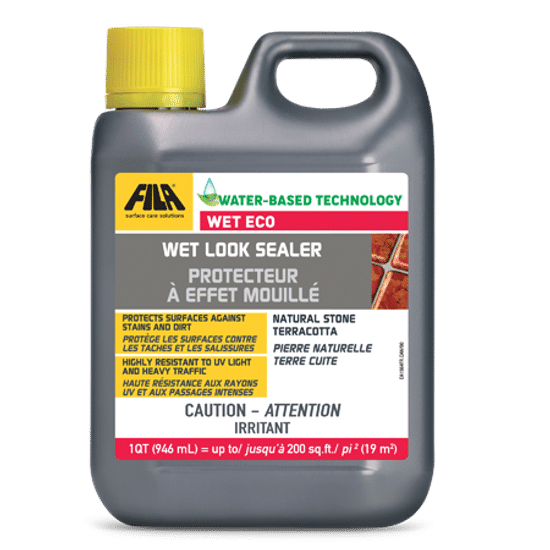 Wet-Look Sealer and Protector Wet Eco for Unpolished Natural Stone and Terracotta 946 ml