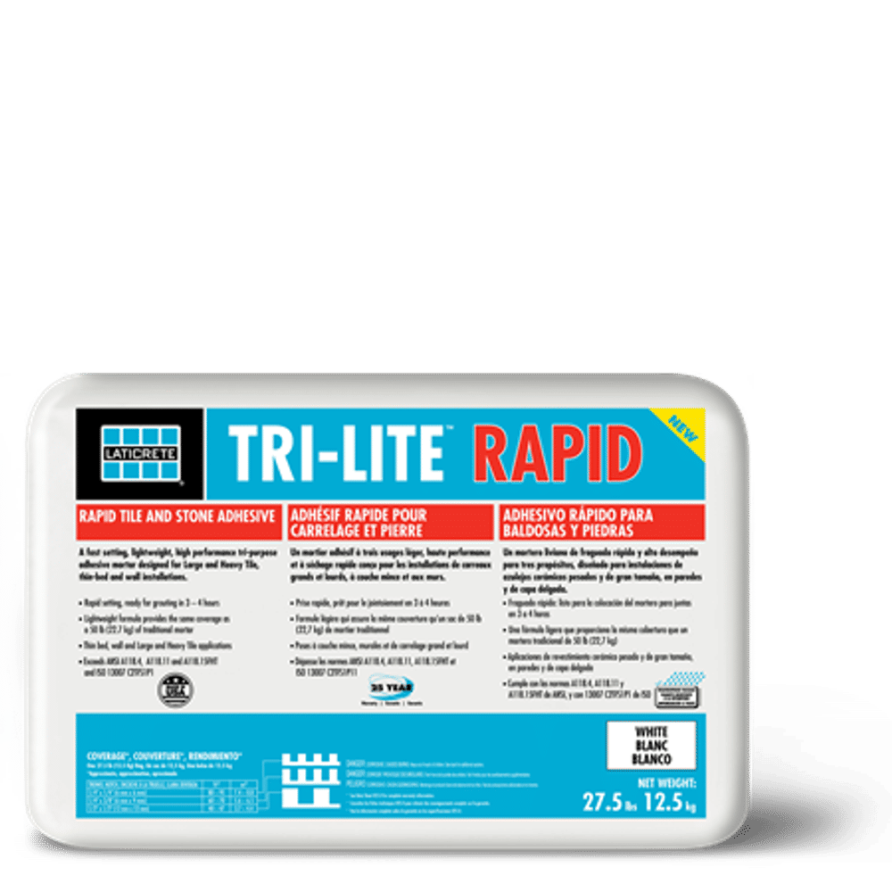 Laticrete Thinset Mortar TriLite Rapid White 27.5 lb (02790275221