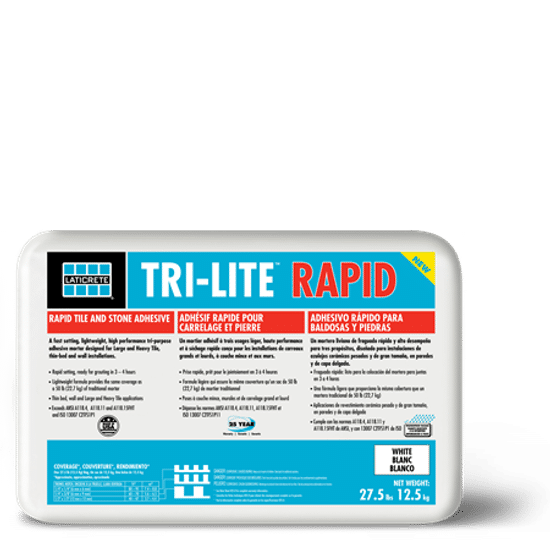 Mortier mince Tri-Lite Rapid blanc 27.5 lb