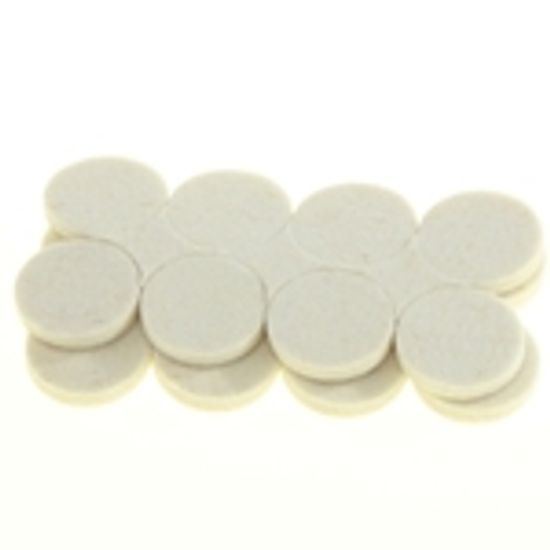 Industrial Strenght Adhesive White Felt Disc 1" (Pack of 16)