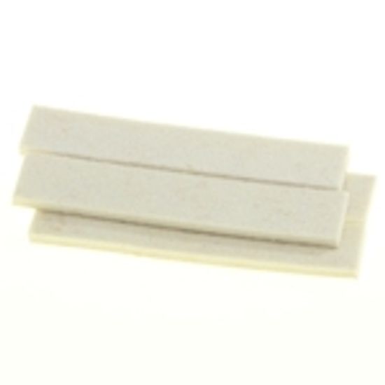 Industrial Strenght Adhesive White Felt Strips 3/4" x 4" (Pack of 4)