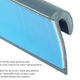 Resilient Vinyl Wall Cap - Charcoal #020 - 1/8" x 7/8" x 12'