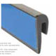 Resilient Vinyl Wall Cap, Peel & Stick Back - Grey #048 - 1/8" x 12'