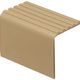 Vinyl Drop Overlap Stair Nosing - Sisal #130 - 1 7/8" x 2" x 12'