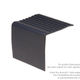 Vinyl Overlap Stair Nosing - Pewter #038 - 2 3/8" x 2 3/8" x 12'
