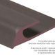 Vinyl Insert Reducer, Dry-Back - Grey #048 - 1/4" x 12'