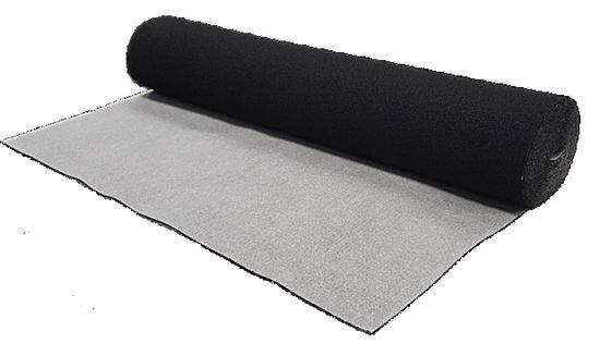 Sous-tapis en caoutchouc Fusion Black 54" x 20' - 10 mm (10 sqyd)