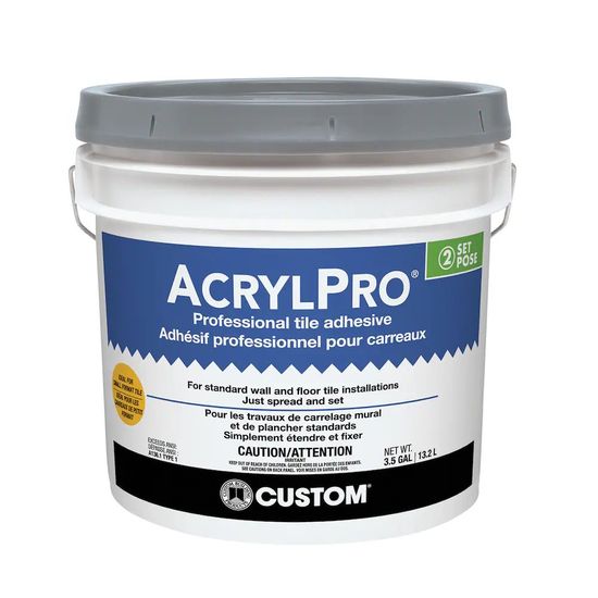 Adhésif à carreaux professionnel AcrylPro White 3.5 gal