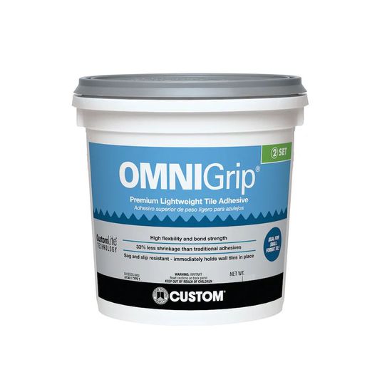 Lightweight Tile Adhesive Omnigrip Premium White 946 ml