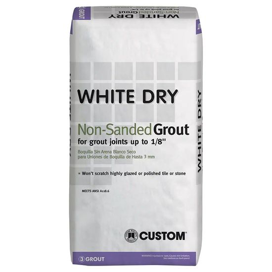 Non-Sanded Grout White Dry 25 lb
