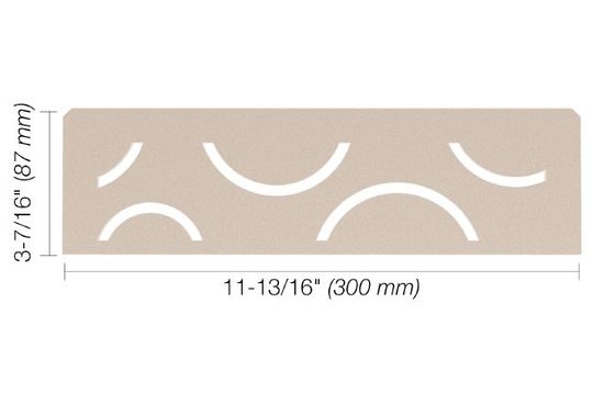 SHELF-N Rectangular Shelf for Niche Curve Design - Aluminum Cream