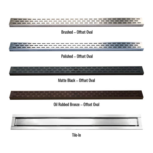 Laticrete Hydro Ban Linear Shower Grate Stainless Steel Matte Black 1.37 m FloorBox