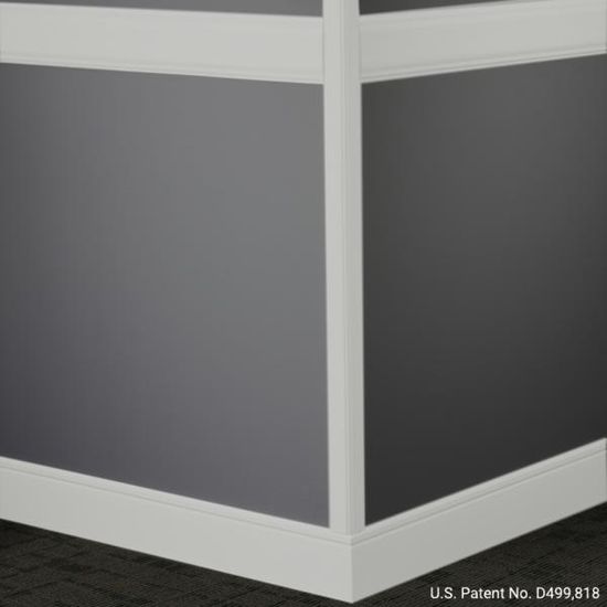 Millwork Contoured Wall Base #23 Vapor Grey Rampart Chair Rail 4" x 8' (Pack of 5)