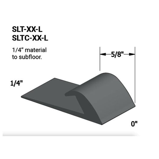 Vinyle Slim Line Transitions #28 Medium Grey 1/4" material to subfloor 5/8" x 12'