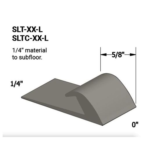 Vinyle Slim Line Transitions #24 Grey Haze 1/4" material to subfloor 5/8" x 12'