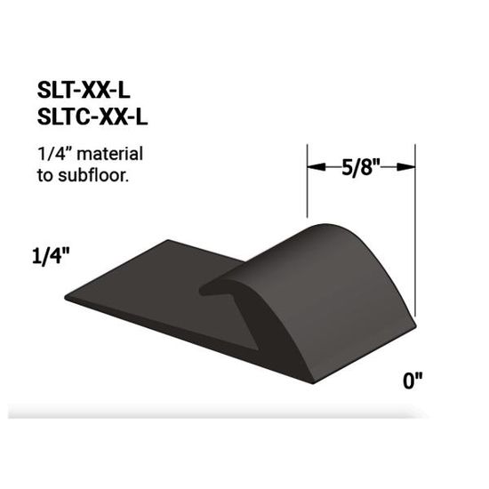 Vinyle Slim Line Transitions #167 Fudge 1/4" material to subfloor 5/8" x 12'