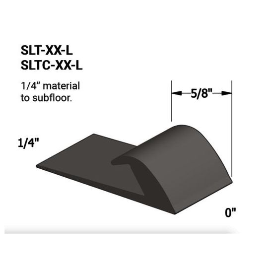 Vinyle Slim Line Transitions #TB1 Peppercorn 1/4" material to subfloor 5/8" x 12'