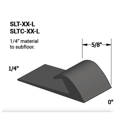 Vinyle Slim Line Transitions #48 Grey 1/4" material to subfloor avec contour edge 5/8" x 12'
