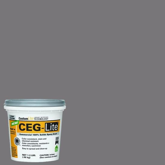 Epoxy Grout 100% Solids Commercial Part A Ceg-Lite #19 Pewter 1.3 lb