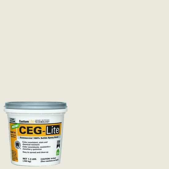 Epoxy Grout 100% Solids Commercial Part A Ceg-Lite #381 Bright White 1.3 lb