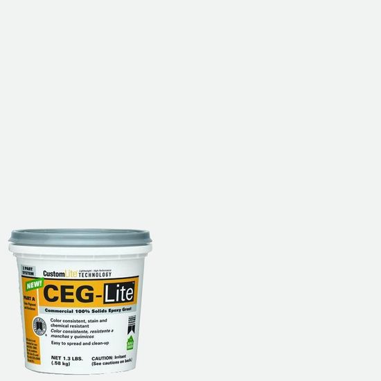 Epoxy Grout 100% Solids Commercial Part A Ceg-Lite #640 Arctic White 1.3 lb