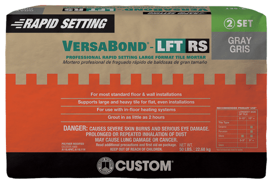 Custom Building Products VersaBond-LFT RS 50 lb. Gray Rapid Setting Mortar for Large Format Tile