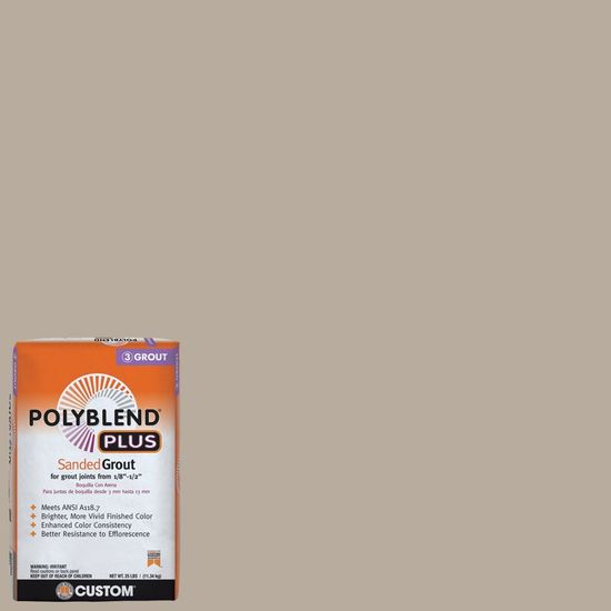 Sanded Grout PolyBlend Plus #386 Oyster Gray 25 lb