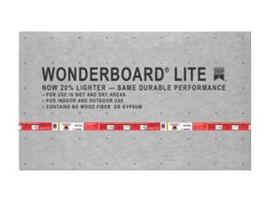 Cement Backerboard WonderBoard Lite 7/16" x 36" x 60"