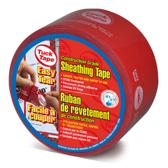 VI-N6149 | 30-Day Stucco Duct Tape | Red Construction Tape | Stucco Masking  Tape That Protects Windows, Profiles and Door Frames | No Residue Stucco