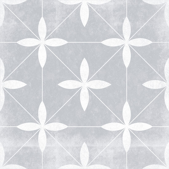 Tuiles de plancher Picasso Flores Grigio Mat 8" x 8"