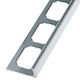 LS2 L-Shape Edge Profile Anodized Aluminum Polished Chrome 1/2" (12.5 mm) x 8' 2-1/2"