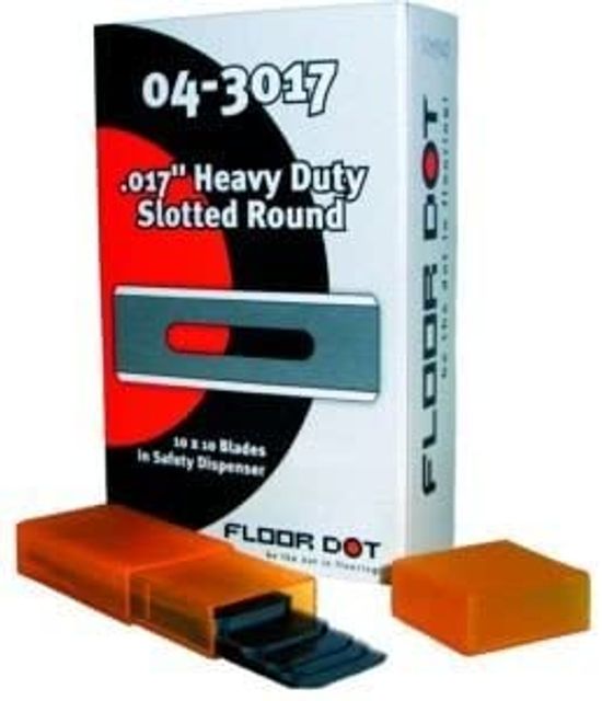 Orcon Tools Heavy Duty Slotted Round Carpet Blade .017" (10 blades/tube, 10 tubes/box)