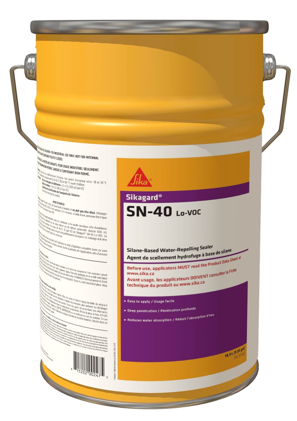 Sika Sikagard Sn-40 Lo-Voc Water-repelling Sealer 18.9 L (459933 ...