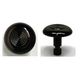 Advantage Unique Dômes tronqués individuels à motif de cercles concentriques Acier inoxydable revêtu de PVD noir 7/8"
