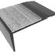 Ecoglo F4-N20 Nez de marche à angle droit avec bandes antidérapantes grises 2.7" (vendu en pied linéaire)