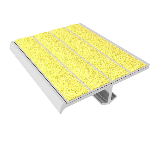 Ecoglo S4-N30 Cast in Place Stair Nosing with Yellow Anti-Slip Strip 2.2" (Sold in Linear Feet)