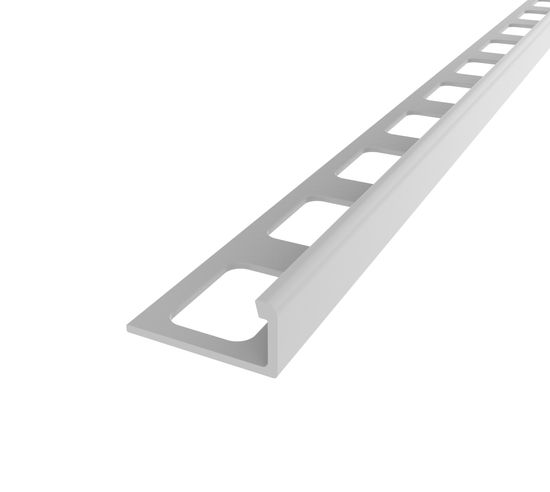 Tile L-Shaped Edge Trim Regular PVC Light Grey - 1/4" (6 mm) x 8'