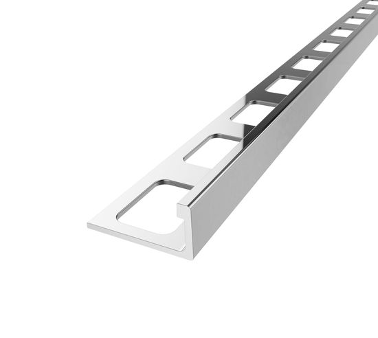 Tile L-Shaped Edge Trim Regular Anodized Aluminum Bright - 1/4" (6 mm) x 8'