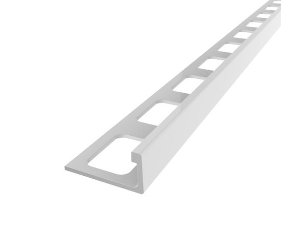 Tile L-Shaped Edge Trim Regular Aluminum White Paint - 5/16" (8 mm) x 8'