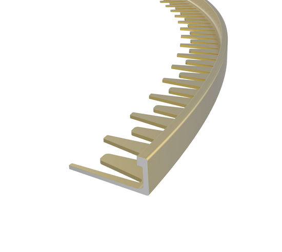 L-Shape Edge 1/2 in. Satin Brass Profile L-Shape Edge 1/2 in. Satin Brass Profile