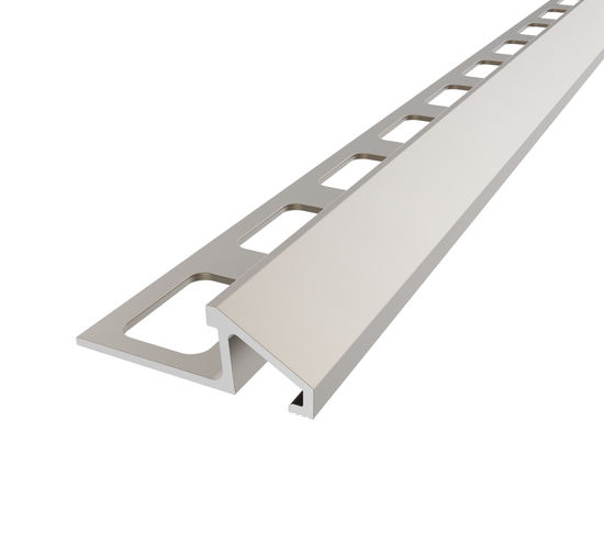 Tile Edge Trim Anodized Aluminum Satin Nickel - 3/8" (10 mm) x 1-11/32" x 8'