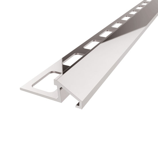 Tile Edge Trim Anodized Aluminum Bright Nickel - 5/16" (8 mm) x 1-3/16" x 8'