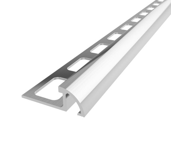 Tile Bullnose Edge Trim Aluminum - 1/2" (12.5 mm) x 1-11/32" x 8'