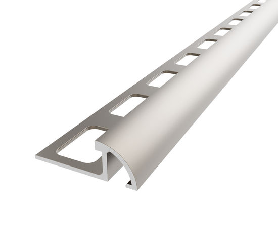 Diaplas - Tile Bullnose Edge Trim Anodized Aluminum Satin Nickel - 5/16 (8  mm) x 1-5/32 x 8