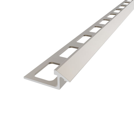 Tile Reducer Anodized Aluminum Satin Nickel - from 5/16" (8 mm) to 1/4" (6.5 mm) x 1-5/32" x 8'