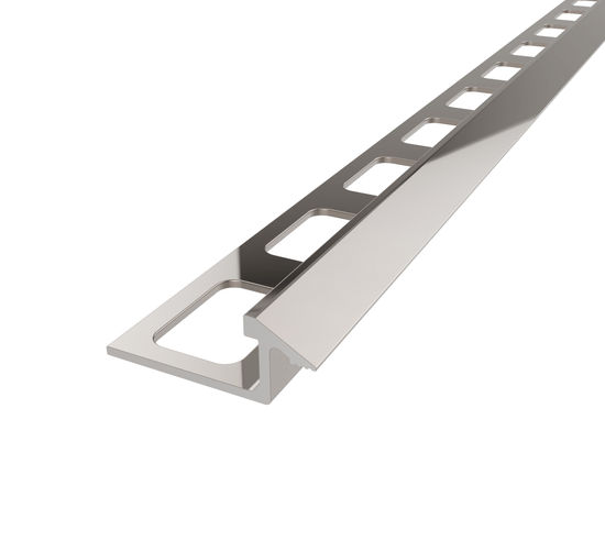 Tile Reducer Anodized Aluminum Bright Nickel - from 5/16" (8 mm) to 1/4" (6.5 mm) x 1-5/32" x 8'