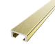 Tile Edge Trim Listello Anodized Aluminum Brushed Satin Brass - 3/8" (10 mm) x 3/4" x 8'